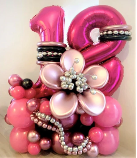 18 Balloon Bouquet - Add Teddy Bear (14") +$15.00