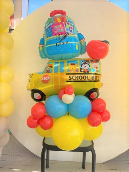 School Bus & Backpack Balloon