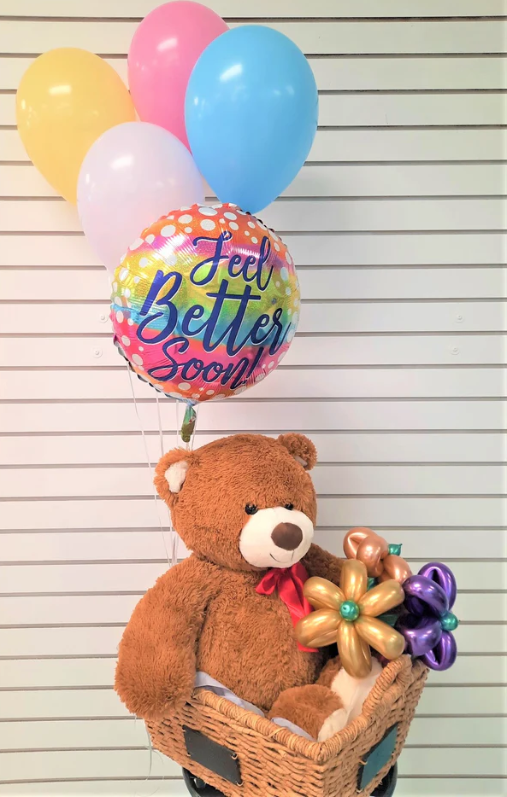 Get Better Soon Bear Basket - Add Medium Ferrero Chocolate Box+$25.00