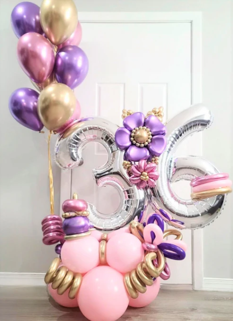 Flower Birthday Balloon - Add Medium Ferrero Chocolate Box+$25.00