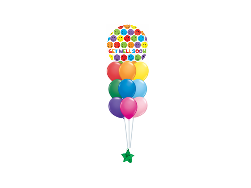 Get Well Mylar Balloon Bouquet