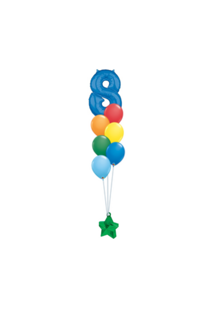 26" Single Number Balloon Bouquet