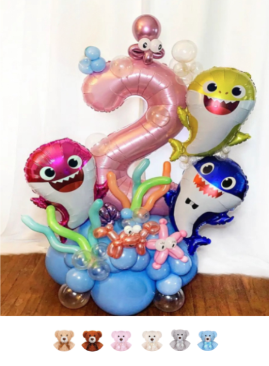Baby Shark Bouquet - Add Teddy Bear (14") +$15.00