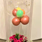 Personalize balloon-flower arrangement